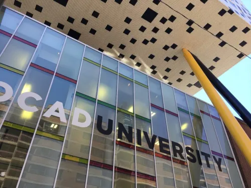 A photo of the OCAD University entrance.