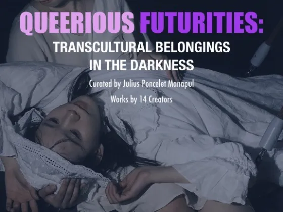 Queerious Futurities poster with artist performance