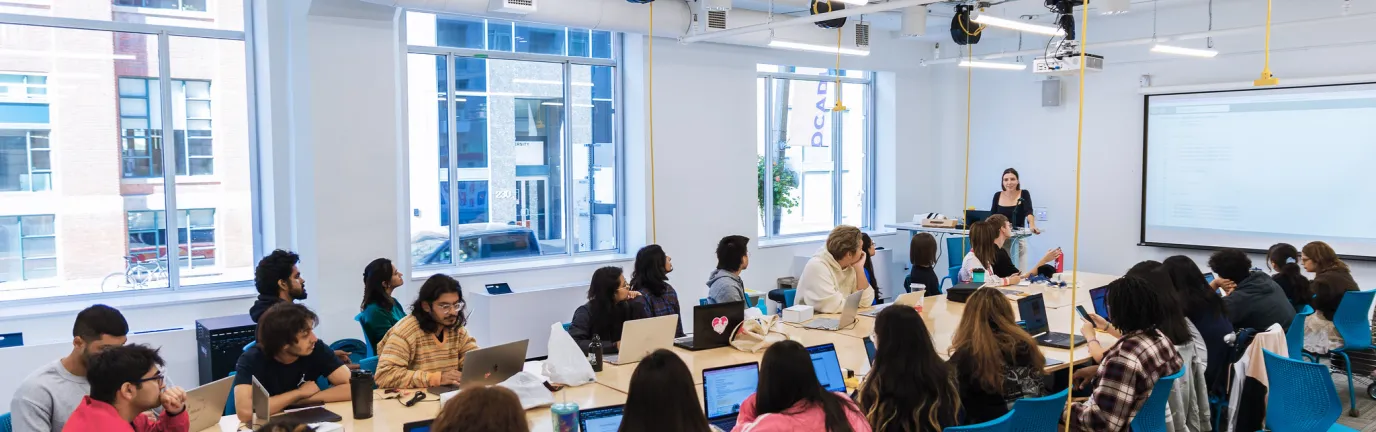 Students in a seminar room