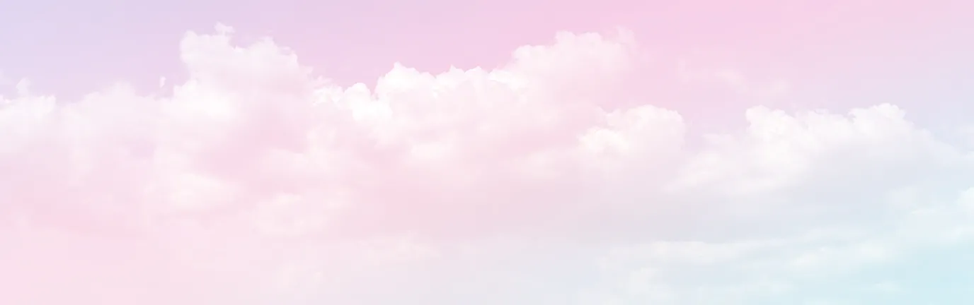 Cotton candy pink sky with clouds