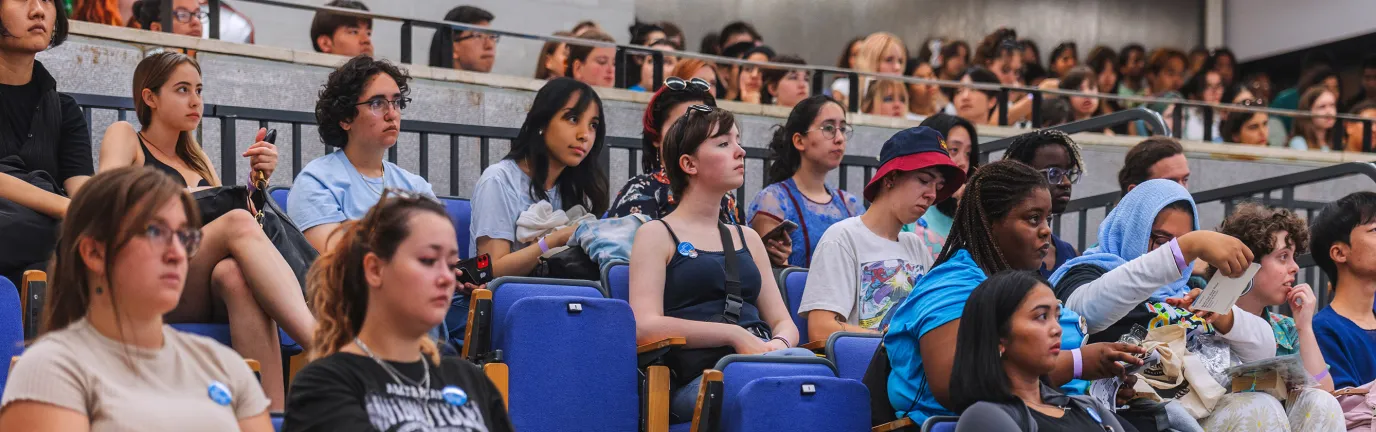 Lecture hall full of student