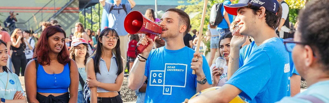 Students at orientation