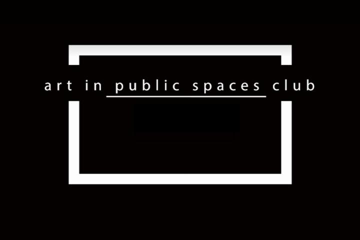 Art in Public Spaces - White text on black background