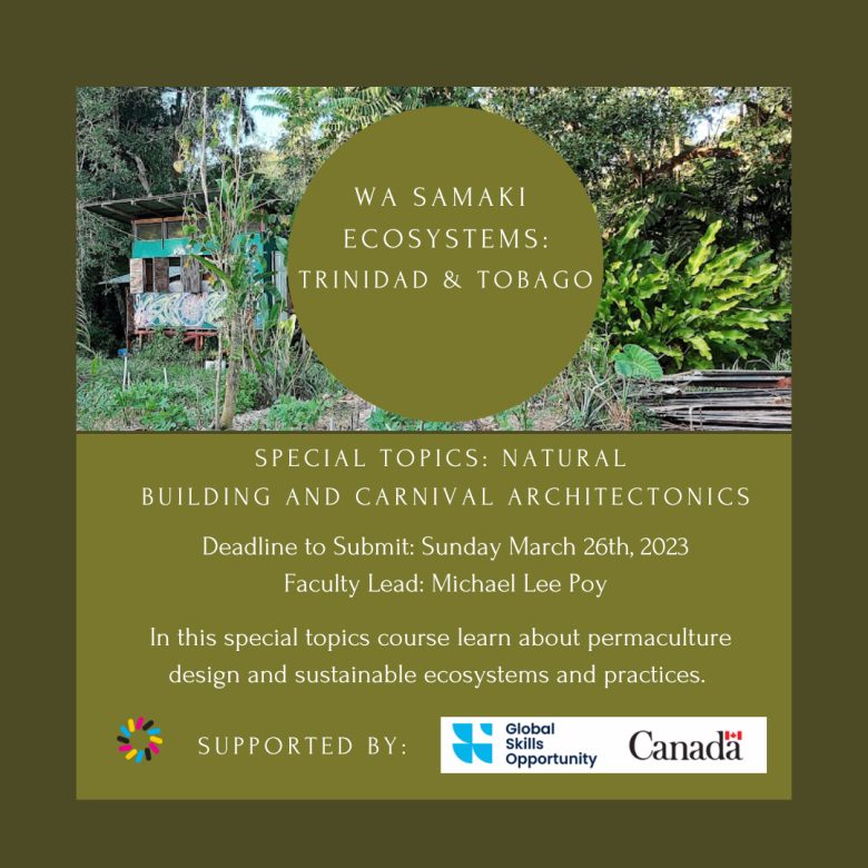 Green Background with image of Wa Samaki Ecosystems and text detailing the call for submissions