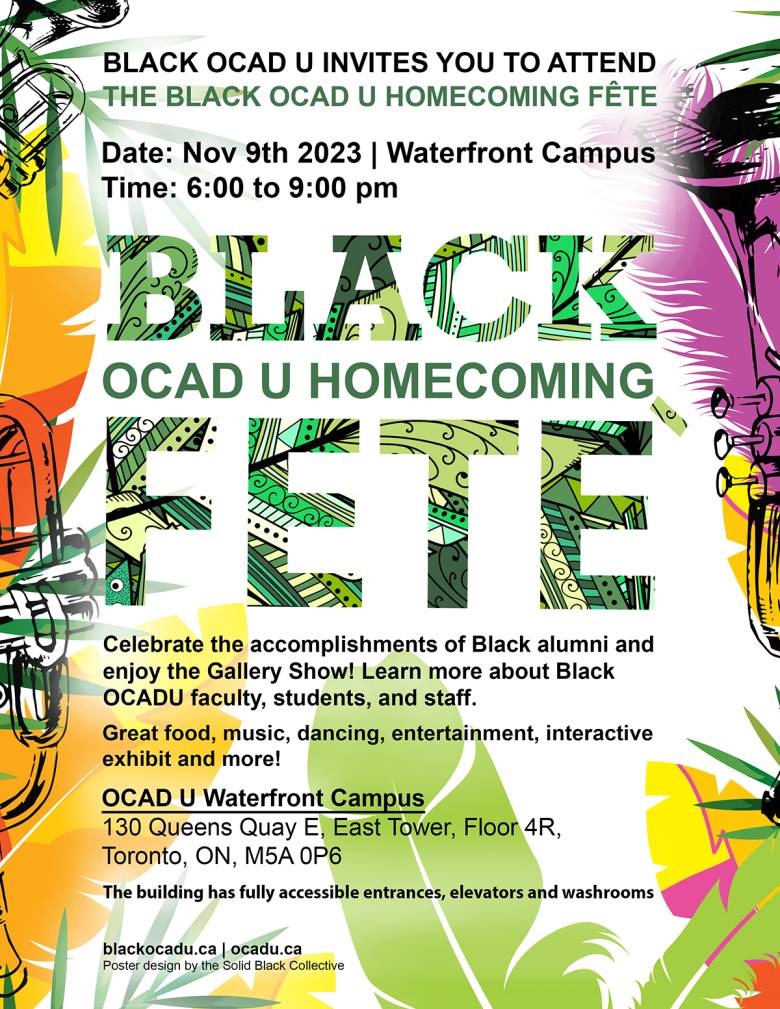 Black OCAD U hosting second annual homecoming fête-poster