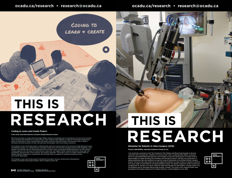 A compilation of the two posters representing Francis LeBouthillier and Colin Clark's work