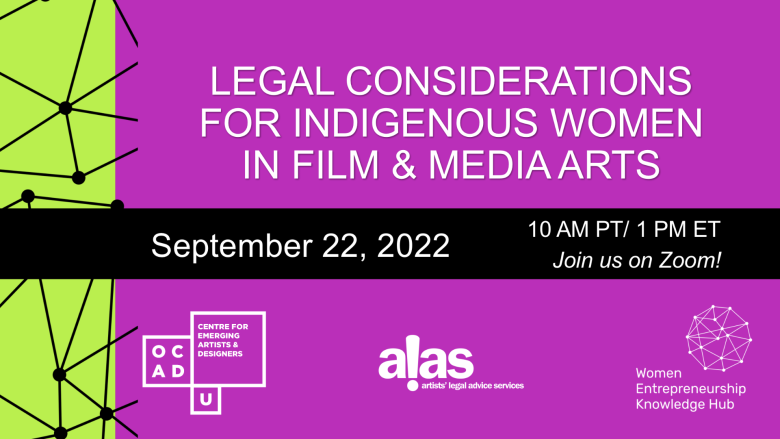 Legal Considerations for Indigenous Women in Film & Media Arts