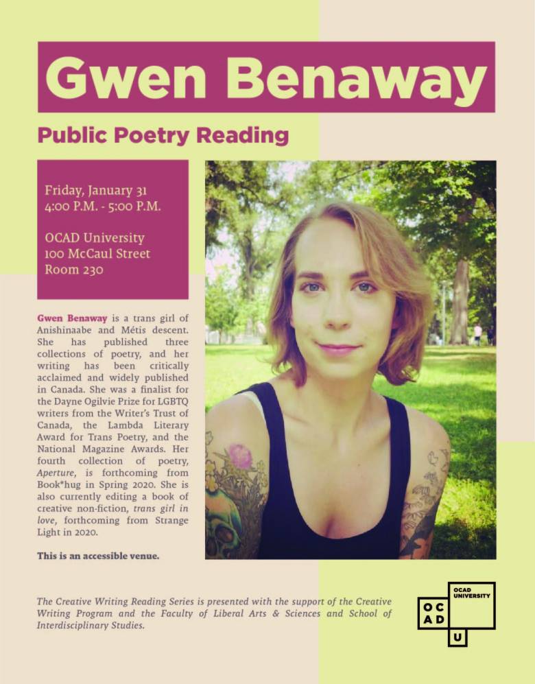 Poetry Reading by Gwen Benaway