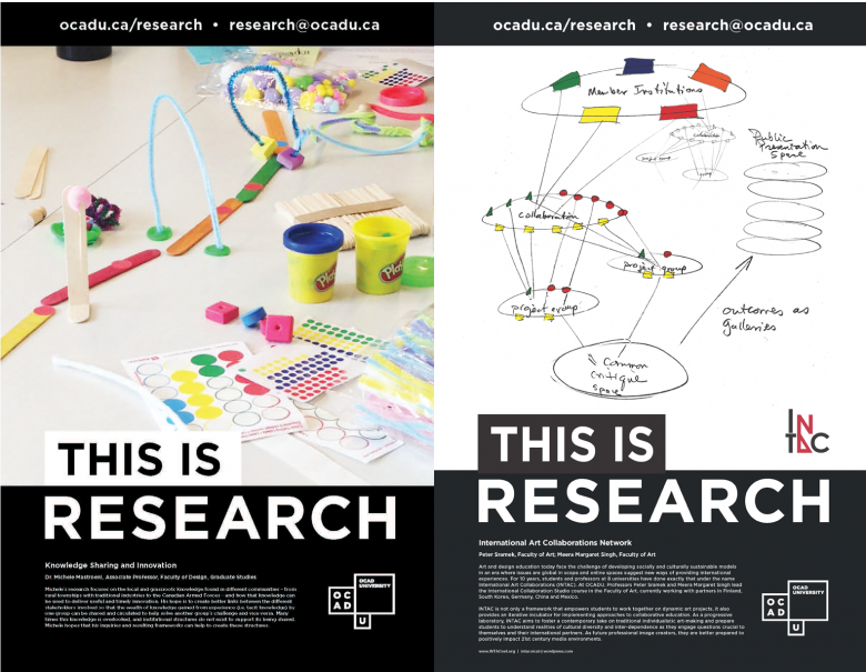 A compilation of the two newly released "this is research" posters