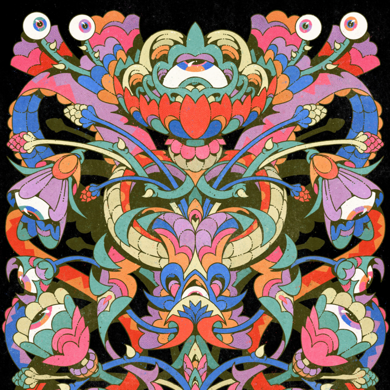 Illustration titled Eyeball Flower by Tiffany Chin.