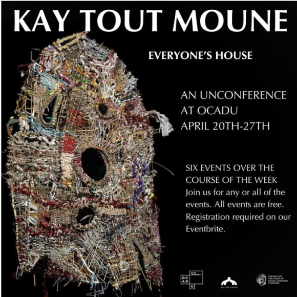 Kay Tout Moune Unconference  poster with visual artwork and text
