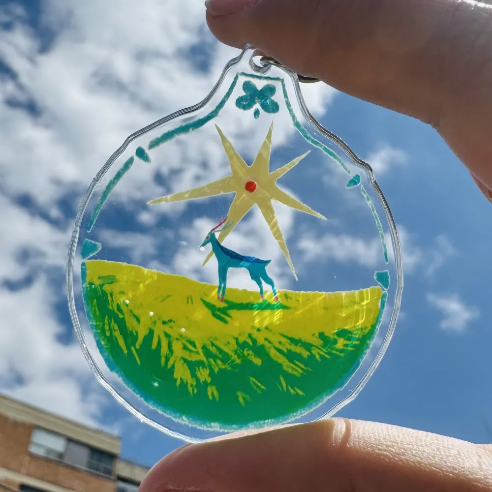 Keychain held up to the sun